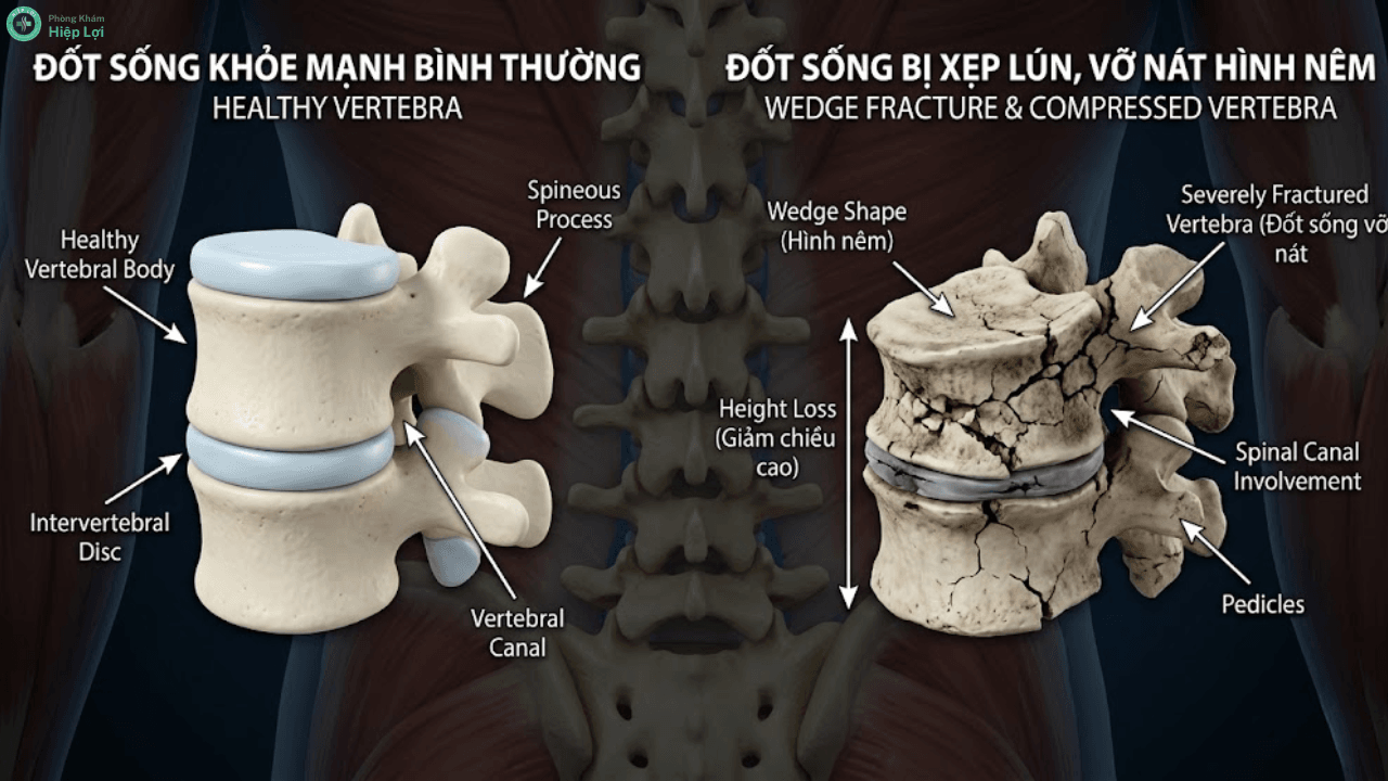 Vỡ Lún Cột Sống: Nguyên Nhân, Biến Chứng Và Cách Điều Trị - Phòng khám Hiệp Lợi