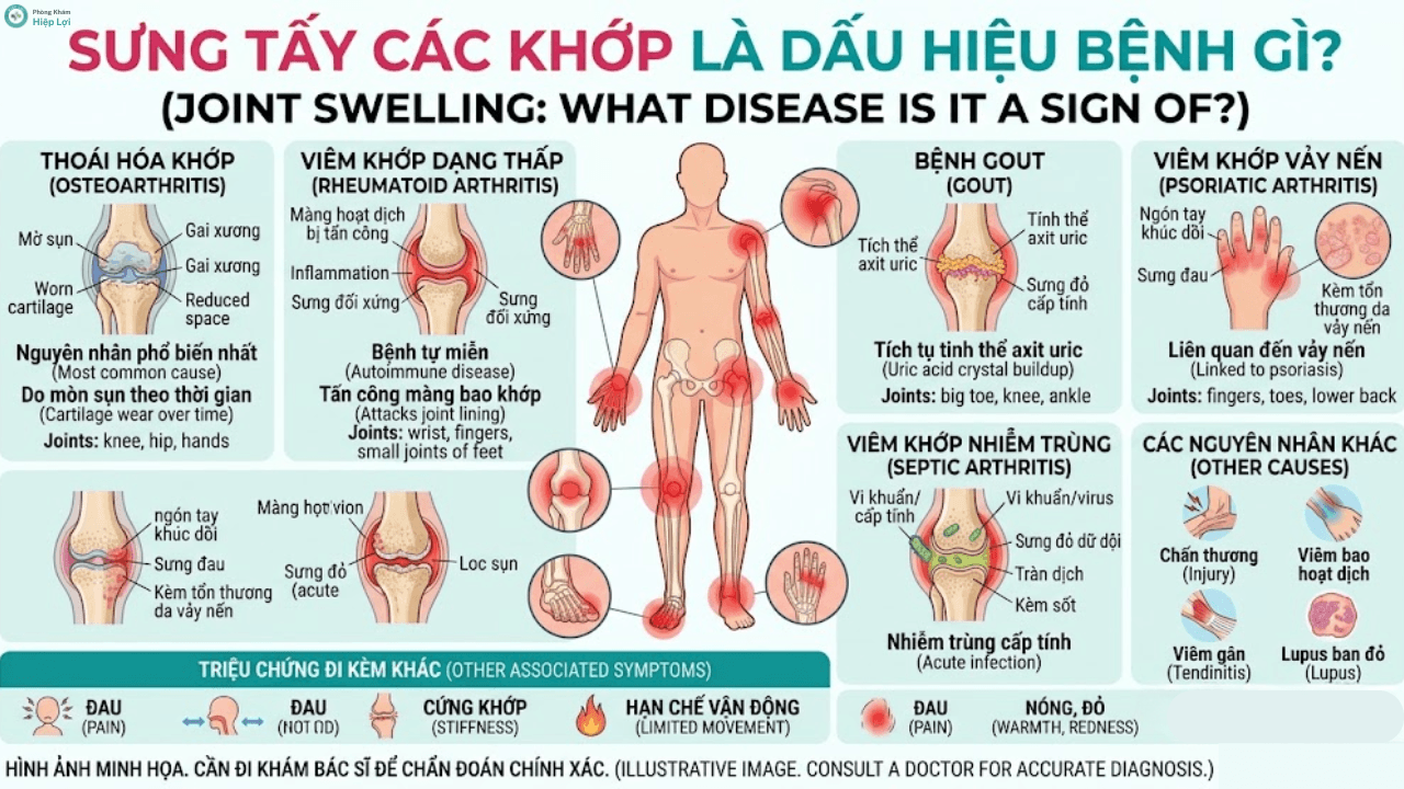 Giải Đáp Từ Bác Sĩ: Sưng Tấy Các Khớp Là Dấu Hiệu Bệnh Gì Và Cách Xử Lý