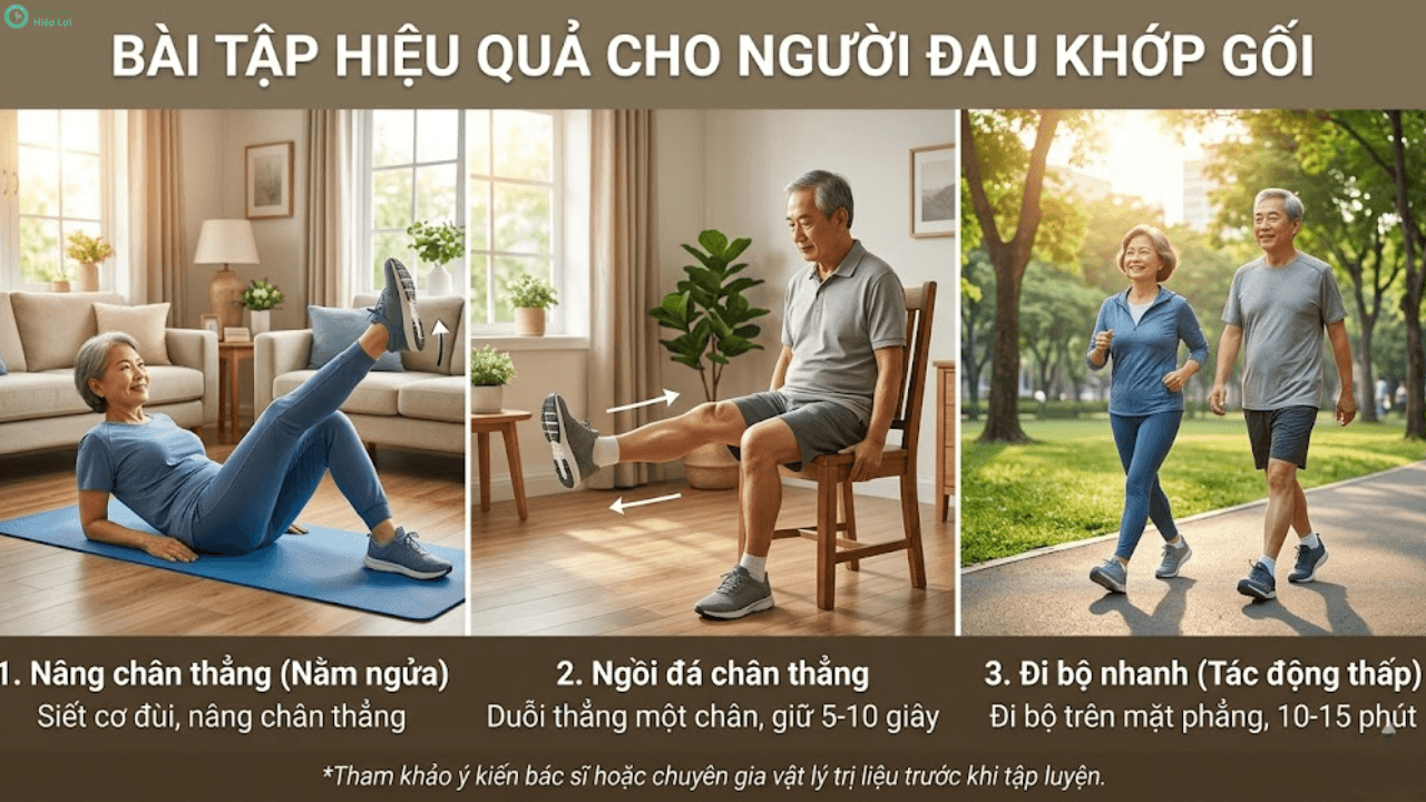 Chuyên Gia Hướng Dẫn 7 Bài Tập Thể Dục Cho Người Đau Khớp Gối Hiệu Quả Tại Nhà