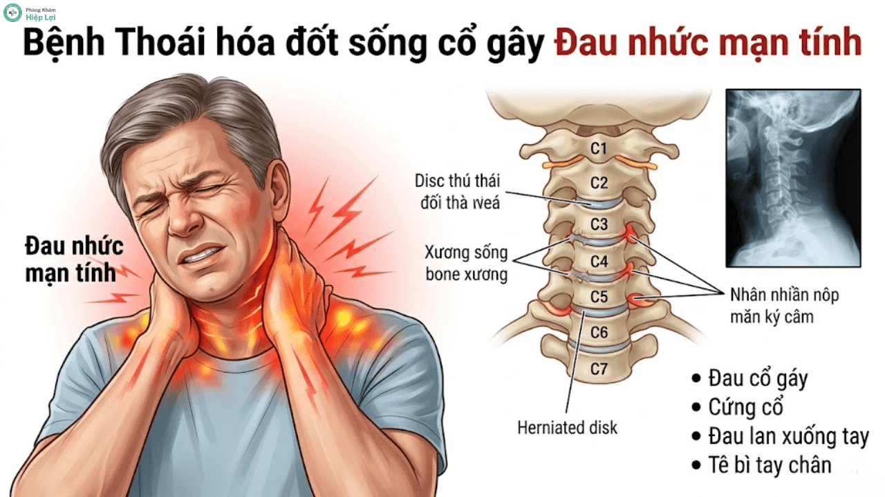 Cẩm Nang Bệnh Thoái Hóa Đốt Sống Cổ: Triệu Chứng Và Cách Điều Trị - Phòng khám Hiệp Lợi