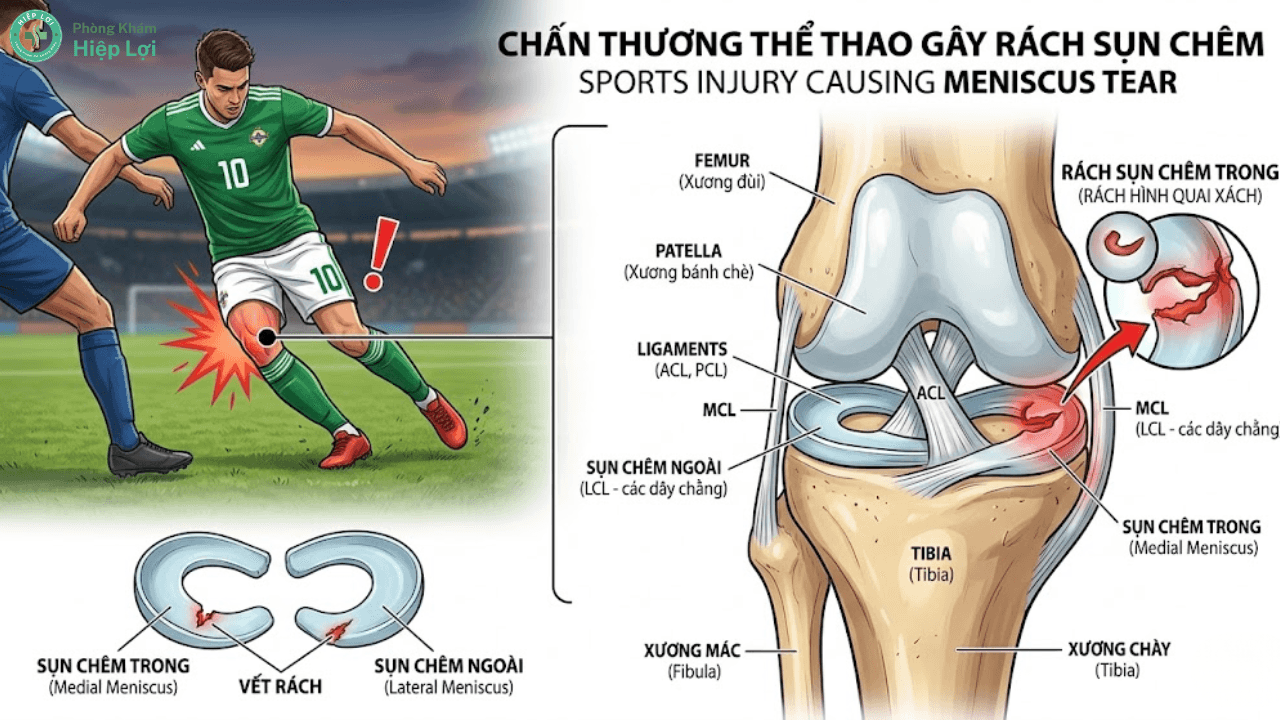 Điều Trị Rách Sụn Chêm Khớp Gối Và Phục Hồi Chức Năng - Phòng khám Hiệp Lợi
