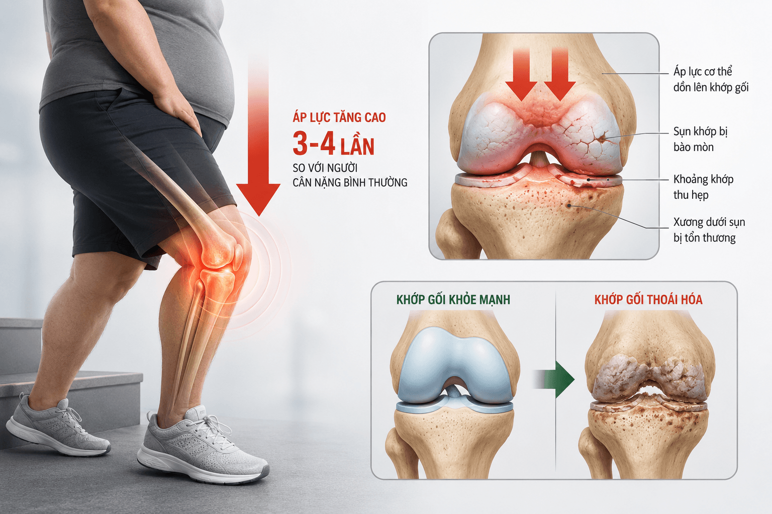 Cân Nặng Và Khớp Gối: Vì Sao Giảm Cân Là "Thuốc" Cho Khớp? - Phòng khám Hiệp Lợi