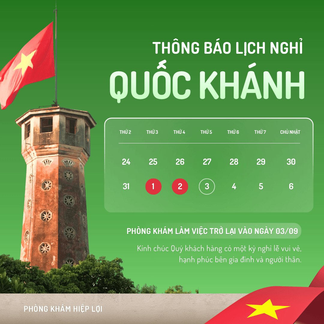 Thông Báo Nghỉ Lễ Quốc Khánh 2/9