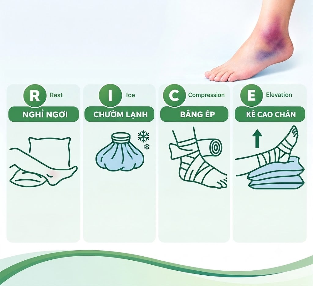 Sơ Cứu Bong Gân Trong 48 Giờ Đầu: Nên Và Không Nên Làm Gì? - Phòng khám Hiệp Lợi