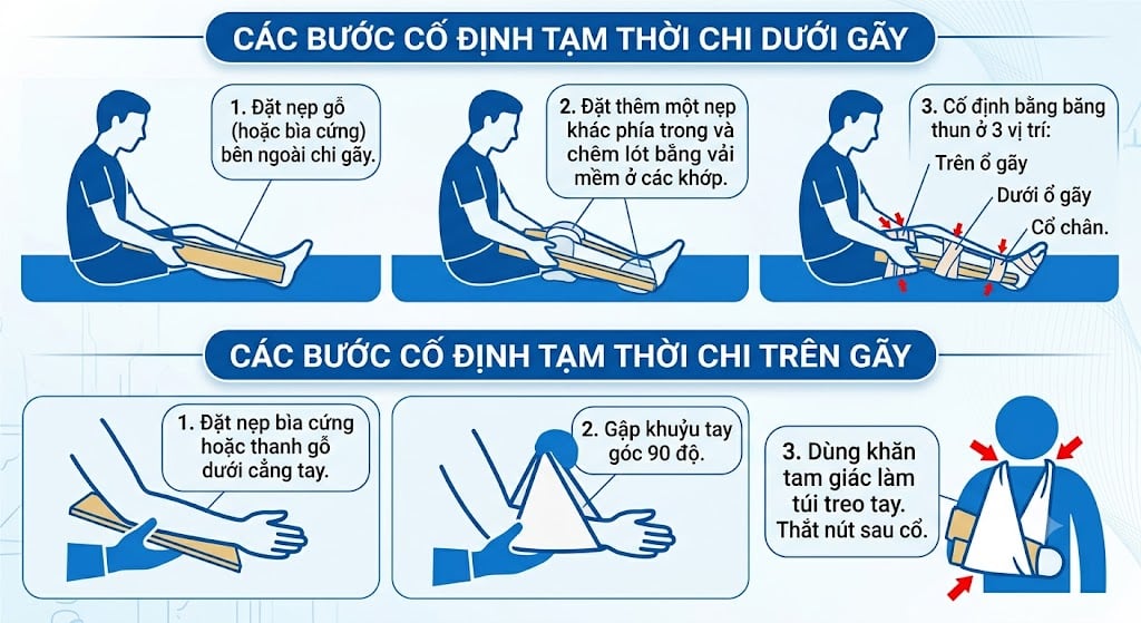 Nhận Biết Và Sơ Cứu Gãy Xương Đúng Cách: Đừng Chủ Quan Vì Vẫn Cử Động Được - Phòng khám Hiệp Lợi