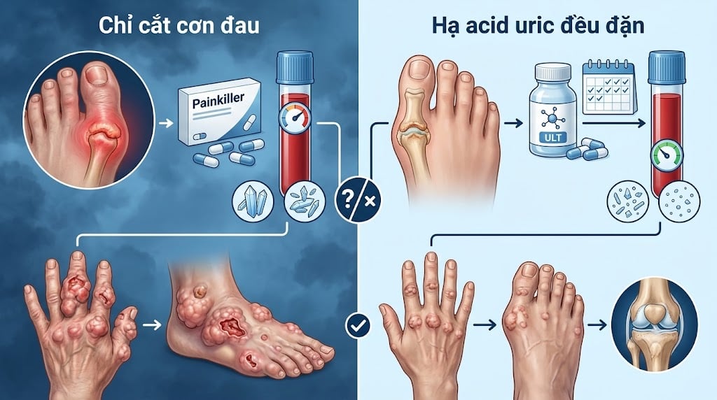 Gout Mạn Tính Và Hạt Tophi: Vì Sao Chỉ Uống Giảm Đau Khi Đau Là Chưa Đủ - Phòng khám Hiệp Lợi