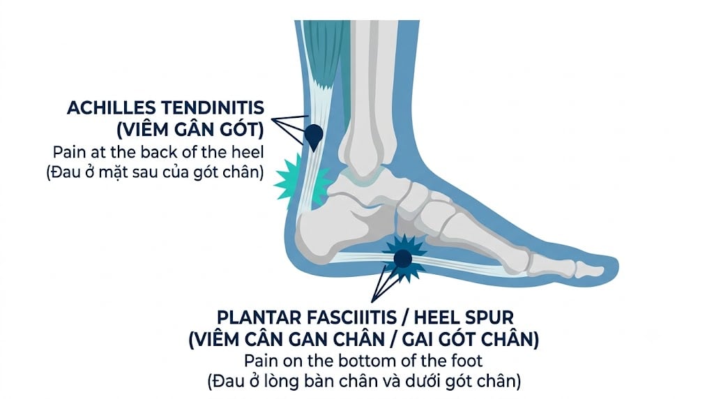 Viêm Gân Achilles: Đau Phía Sau Gót Chân Khi Tập Luyện Trở Lại - Phòng khám Hiệp Lợi