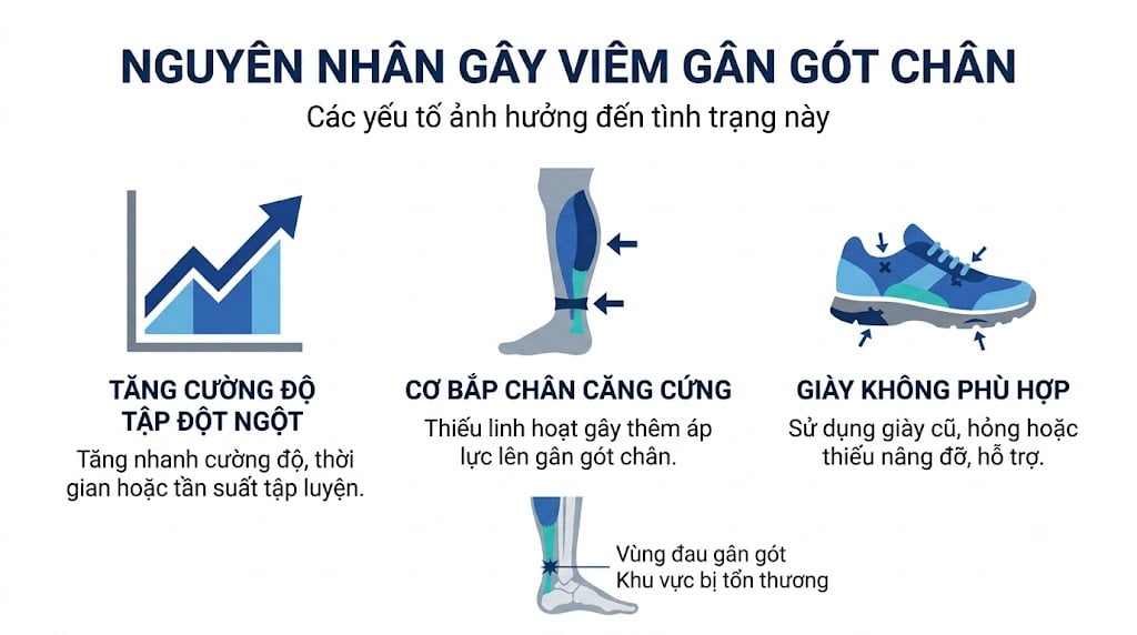 Viêm Gân Achilles: Đau Phía Sau Gót Chân Khi Tập Luyện Trở Lại - Phòng khám Hiệp Lợi