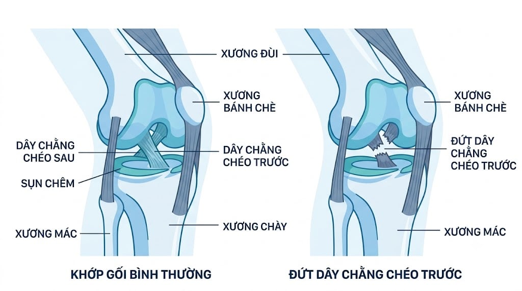 Đứt Dây Chằng Chéo Trước (ACL): Mổ Hay Không Mổ, Tập Phục Hồi Thế Nào? - Phòng khám Hiệp Lợi